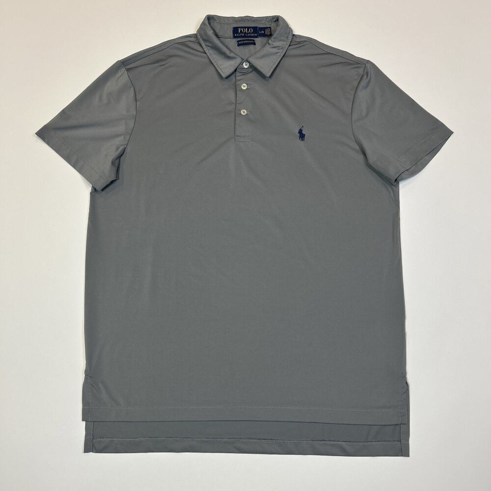Polo Ralph Lauren Performance Polo Men’s Large Gray Stretch Golf Shirt Short